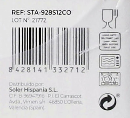 Santa Clara Vajilla 12 Piezas Porcelana Ivory Coruña Decoración Digital Relieve