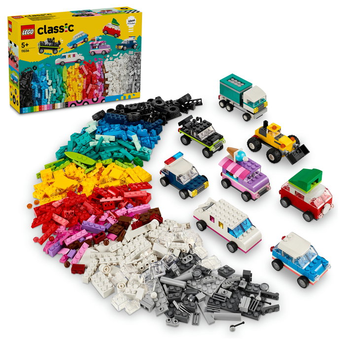 LEGO 11036 Classic Vehículos Creativos, Juego de Construcción, 900 Piezas, 5 Años, Plástico, Multicolor LEGO 11036 Classic Vehículos Creativos, Juego de Construcción, 900 Piezas, 5 Años, Plástico, Multicolor