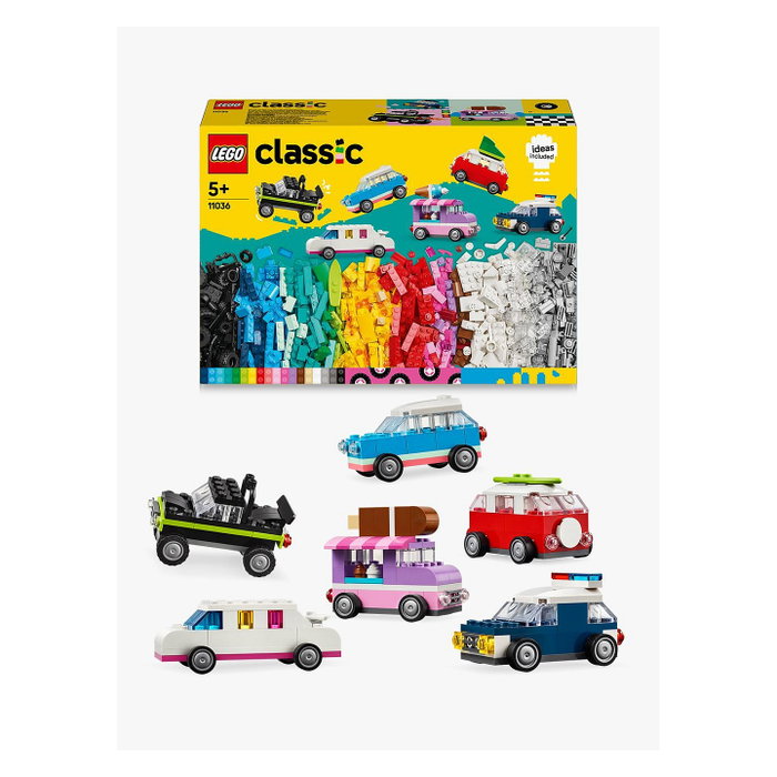LEGO 11036 Classic Vehículos Creativos, Juego de Construcción, 900 Piezas, 5 Años, Plástico, Multicolor LEGO 11036 Classic Vehículos Creativos, Juego de Construcción, 900 Piezas, 5 Años, Plástico, Multicolor
