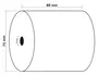 Exacompta Rollo Sumadora Térmico 80 mm x 80 mm 44 g/m2 Certificado FSC para Cajas Registradoras Sin BPA