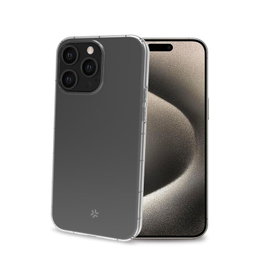 Celly Hexagel para iPhone 15 Pro Max, blanco