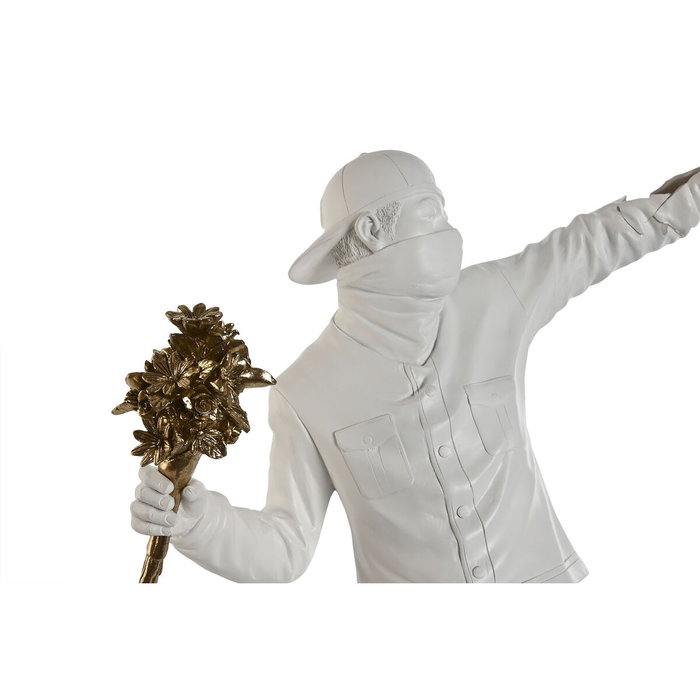 DKD Home Decor Figura de Soldado en Resina Blanco y Dorado DKD Home Decor Figura de Soldado en Resina Blanco y Dorado