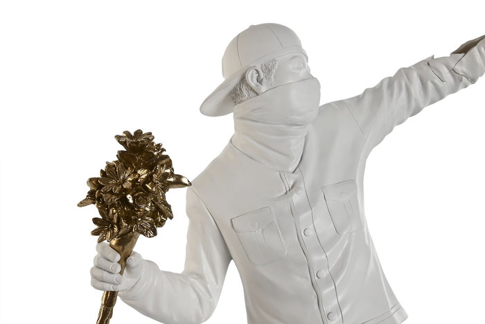 DKD Home Decor Figura Soldier Blanco Dorado 24 x 66 x 41 cm