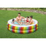 Bestway Piscina Infantil 2 Aros Arcoiris 206x206x51 cm +6 Años Jardin 54443