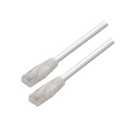 AISENS - CABLE DE RED LATIGUILLO RJ45 CAT.5E UTP AWG24, BLANCO, 10M