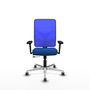 PIQUERAS Y CRESPO Silla de oficina Motilla Azul con mecanismo Sincro/Traslack