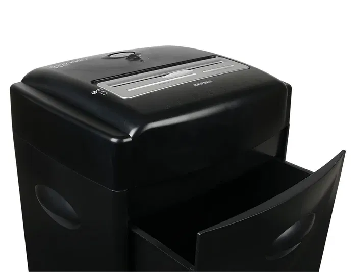 Q-connect Destructora KF15553: 15 Hojas, Corte Partículas 4x30mm, Nivel Seguridad P-4, Papelera 35L, Destruye Grapas, Clips, CDs y Tarjetas