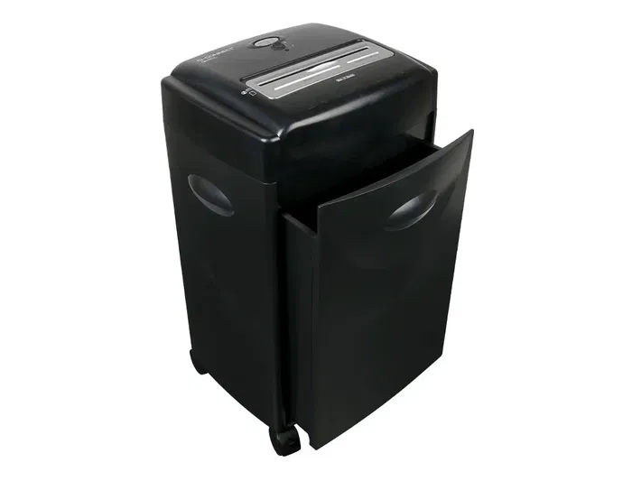 Q-connect Destructora KF15553: 15 Hojas, Corte Partículas 4x30mm, Nivel Seguridad P-4, Papelera 35L, Destruye Grapas, Clips, CDs y Tarjetas