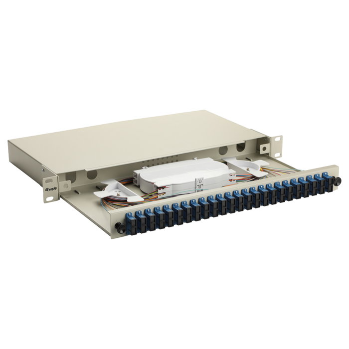 EQUIP Caja de empalme de fibra óptica 24 puertos SC-Duplex OS2 1U Gris