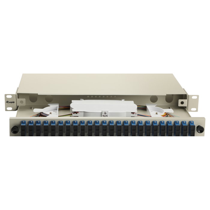 EQUIP Caja de empalme de fibra óptica 24 puertos SC-Duplex OS2 1U Gris