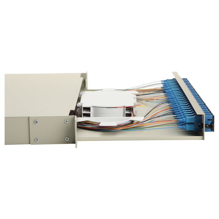 EQUIP Caja de empalme de fibra óptica 24 puertos SC-Duplex OS2 1U Gris