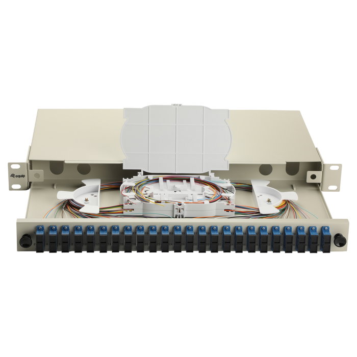 EQUIP Caja de empalme de fibra óptica 24 puertos SC-Duplex OS2 1U Gris