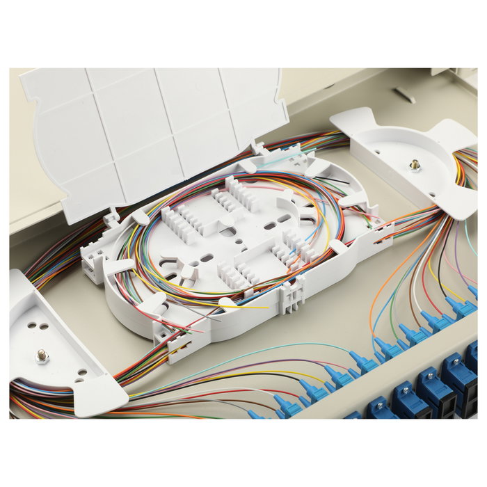 EQUIP Caja de empalme de fibra óptica 24 puertos SC-Duplex OS2 1U Gris