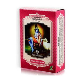 Radhe Shyam Tratamiento Capilar Pétalos de Rosa 100g - Fortalece y Reduce Caída