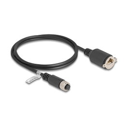DeLOCK Cable Ethernet Cat.5e FTP M12 hembra a RJ45 hembra 1 m negro