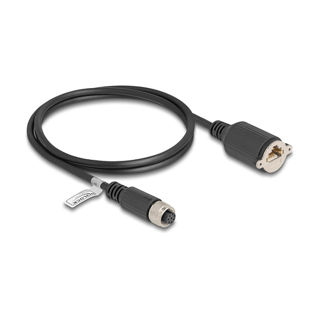 DeLOCK Cable Ethernet Cat.5e FTP M12 hembra a RJ45 hembra 1 m negro DeLOCK Cable Ethernet Cat.5e FTP M12 hembra a RJ45 hembra 1 m negro