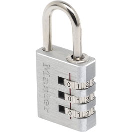 Master Lock Padlock 7630EURD con combinación de 3 dígitos y cuerpo de aluminio de 30 mm