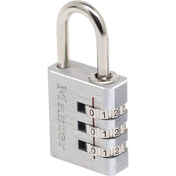 Master Lock Padlock 7630EURD con combinación de 3 dígitos y cuerpo de aluminio de 30 mm Master Lock Padlock 7630EURD con combinación de 3 dígitos y cuerpo de aluminio de 30 mm