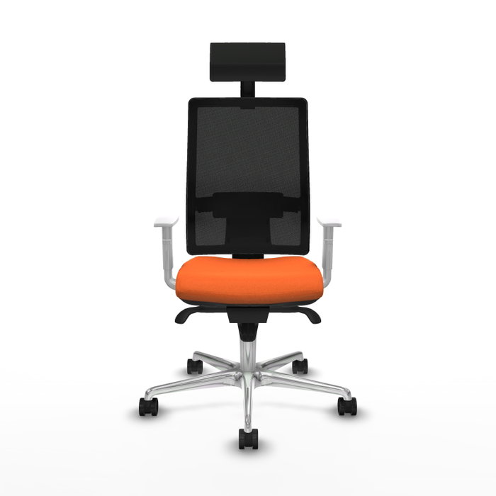PIQUERAS Y CRESPO Silla de oficina Horna con mecanismo Sincro, Naranja y Negro PIQUERAS Y CRESPO Silla de oficina Horna con mecanismo Sincro, Naranja y Negro
