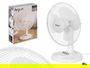 Argon - Ventilador de Mesa 40W Blanco, 33x47x27cm, 3 Velocidades, Oscilación, Giro 75° y Cabezal Inclinable