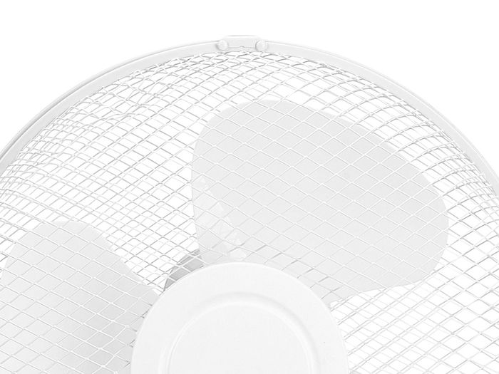 Argon - Ventilador de Mesa 40W Blanco, 33x47x27cm, 3 Velocidades, Oscilación, Giro 75° y Cabezal Inclinable