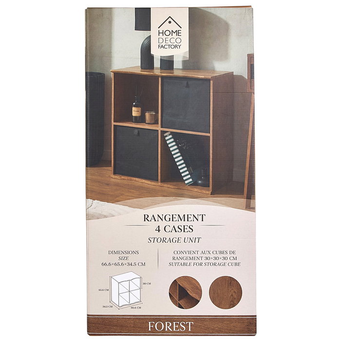 Home Deco Factory Estantería Forest con 4 compartimentos