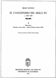 UNIV.SALAMANCA, El Cancionero del Siglo XV, (c.1360-1520) Volumen II. - UNIV.SALAMANCA
