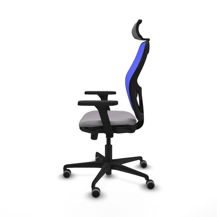 PIQUERAS Y CRESPO Silla de oficina Jorquera con mecanismo Sincro/Traslack Gris y Azul