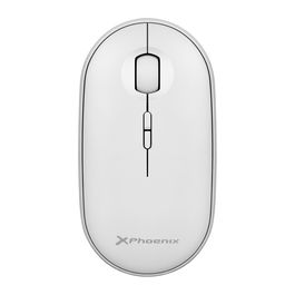 Phoenix technologies Rebble Ratón Inalámbrico Bluetooth y 2.4 GHz Blanco