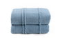 Mijölnir Juego de Toallas de Mano Azul 100% Microalgodón 450 gr/m² (2 Piezas 50x90 cm) Suaves y Absorbentes para Baño