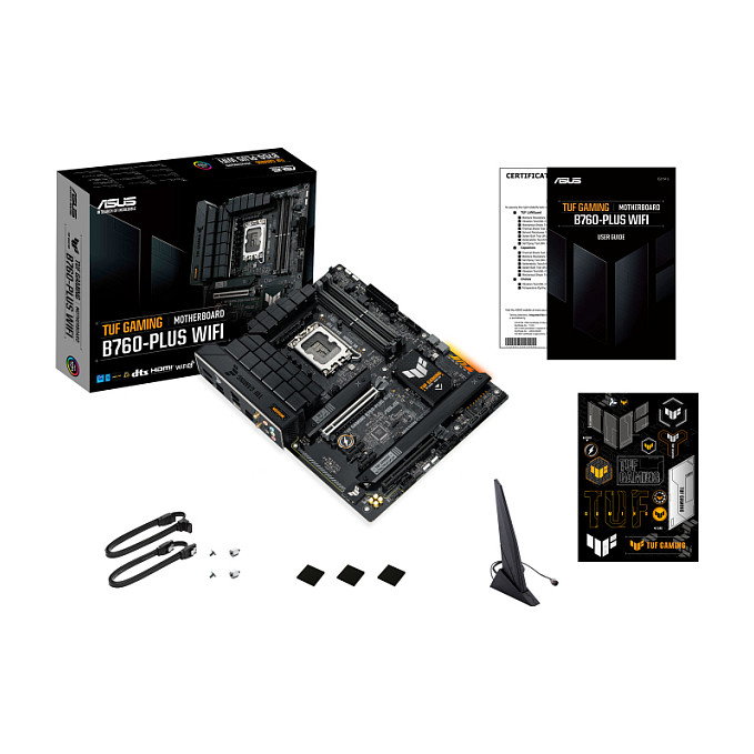 ASUS TUF Gaming B760-PLUS WiFi Placa Base Intel B760 LGA 1700 ATX, Wi-Fi 6E, Bluetooth 5.2, DDR5, 3x M.2, 2.5Gb Ethernet, HDMI 2.1 ASUS TUF Gaming B760-PLUS WiFi Placa Base Intel B760 LGA 1700 ATX, Wi-Fi 6E, Bluetooth 5.2, DDR5, 3x M.2, 2.5Gb Ethernet, HDMI 2.1