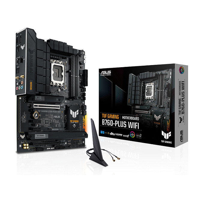 ASUS TUF Gaming B760-PLUS WiFi Placa Base Intel B760 LGA 1700 ATX, Wi-Fi 6E, Bluetooth 5.2, DDR5, 3x M.2, 2.5Gb Ethernet, HDMI 2.1 ASUS TUF Gaming B760-PLUS WiFi Placa Base Intel B760 LGA 1700 ATX, Wi-Fi 6E, Bluetooth 5.2, DDR5, 3x M.2, 2.5Gb Ethernet, HDMI 2.1