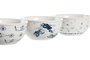DKD Home Decor Set de 3 Cuencos Stella Maris de 600 ml, Multicolor y Blanco
