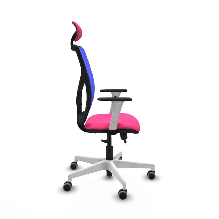 PIQUERAS Y CRESPO Silla de oficina Motilla Rosa y Azul con mecanismo Sincro/Traslack PIQUERAS Y CRESPO Silla de oficina Motilla Rosa y Azul con mecanismo Sincro/Traslack