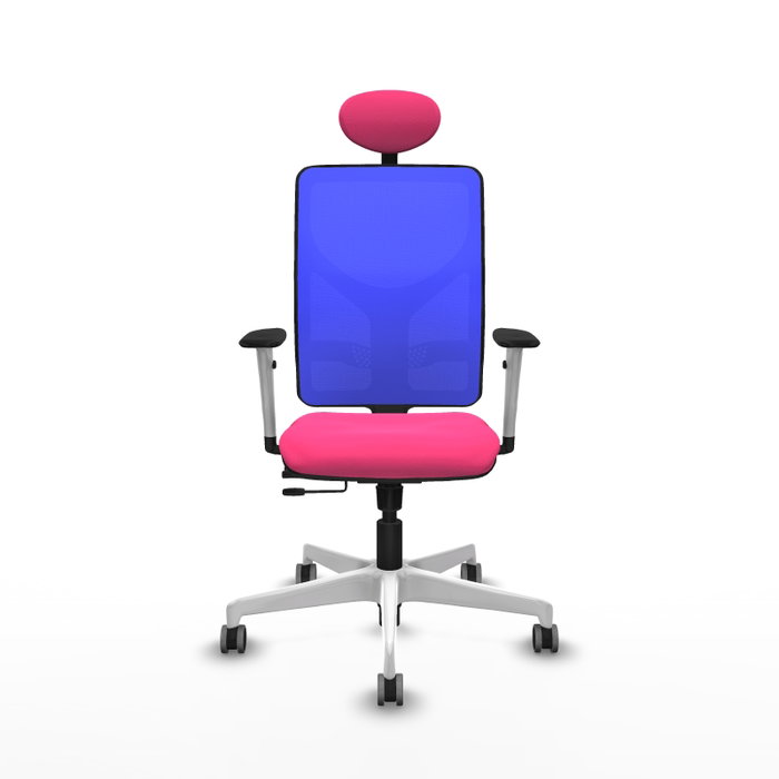 PIQUERAS Y CRESPO Silla de oficina Motilla Rosa y Azul con mecanismo Sincro/Traslack PIQUERAS Y CRESPO Silla de oficina Motilla Rosa y Azul con mecanismo Sincro/Traslack