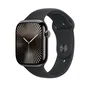 Apple MXM53ZM/A Correa Deportiva para Apple Watch, Negro Fluoroelastómero, Talla XL, Compatible con Modelos 44mm 45mm 46mm 49mm