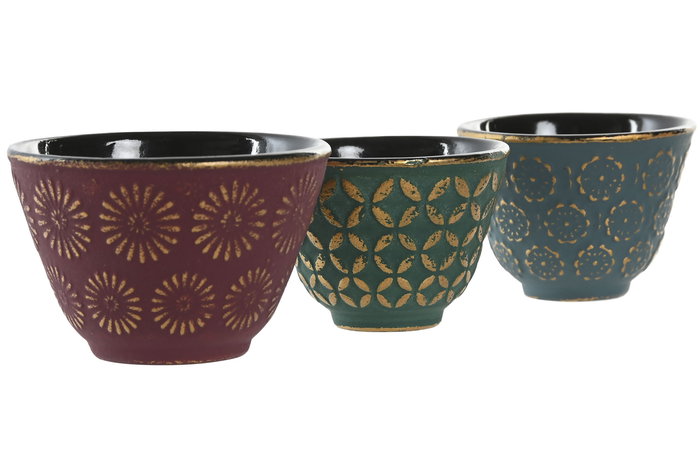 DKD Home Decor Vaso Oriental Verde Granate 8 x 5.5 x 8 cm (6 Unidades) Capacidad 120ml Hierro Colado DKD Home Decor Vaso Oriental Verde Granate 8 x 5.5 x 8 cm (6 Unidades) Capacidad 120ml Hierro Colado