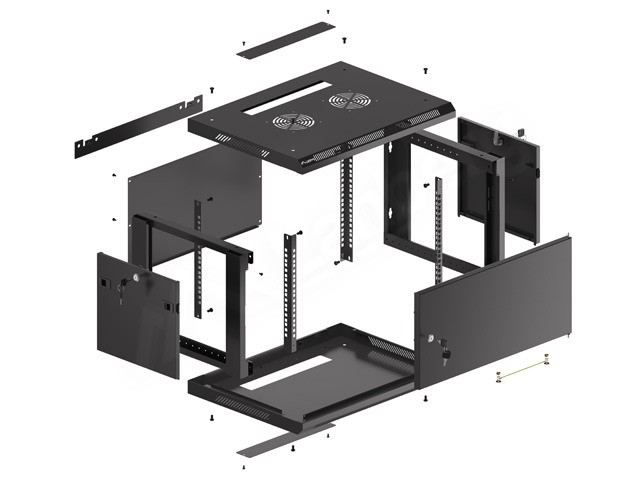 Lanberg Armario Rack Mural 19 Pulgadas 6U 600x450 Negro WF01-6406-00B Lanberg Armario Rack Mural 19 Pulgadas 6U 600x450 Negro WF01-6406-00B