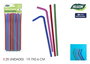 Algon Set de 25 Pajitas Flexibles de Colores, 19.7 cm de Largo (24 Unidades)