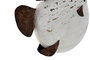 DKD Home Decor Figura Blanco Marron Paulownia 5 x 13.5 x 18.5 cm (4 Unidades)