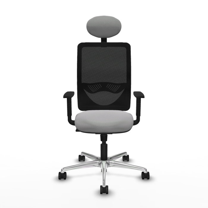 PIQUERAS Y CRESPO Silla de oficina Zulema con mecanismo Sincro, Gris claro y Negro PIQUERAS Y CRESPO Silla de oficina Zulema con mecanismo Sincro, Gris claro y Negro