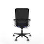 PIQUERAS Y CRESPO Silla de oficina Zulema Azul claro/Negro con mecanismo Sincro/Traslack