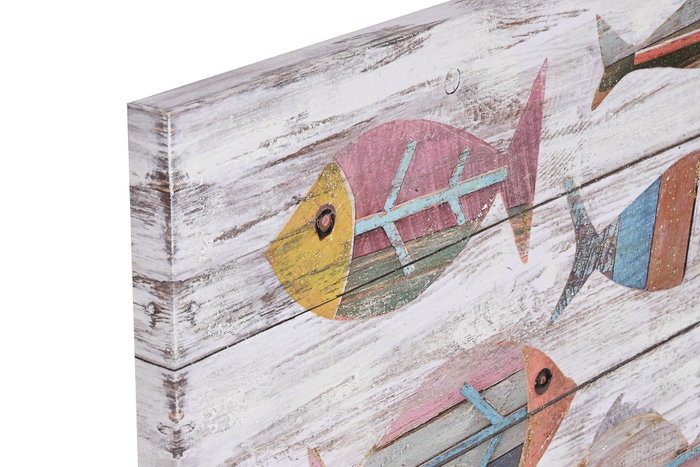 DKD Home Decor Cuadro Lienzo y MDF Multicolor Blanco Peces Hecho a Mano 3 x 80 x 60 cm (4 Unidades) DKD Home Decor Cuadro Lienzo y MDF Multicolor Blanco Peces Hecho a Mano 3 x 80 x 60 cm (4 Unidades)