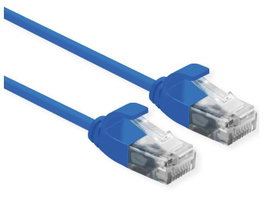 ROLINE Patchkabel Cat.6A U/UTP Slim 1 m Azul