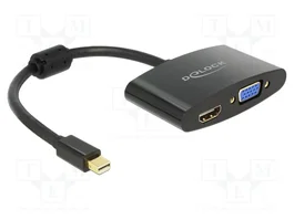 DeLOCK 65553 Adaptador Mini DisplayPort a HDMI y VGA Negro