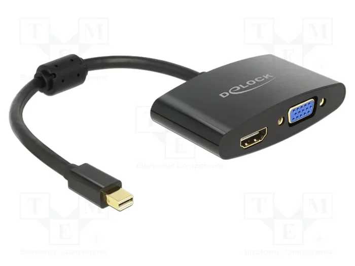 DeLOCK 65553 Adaptador Mini DisplayPort a HDMI y VGA Negro DeLOCK 65553 Adaptador Mini DisplayPort a HDMI y VGA Negro