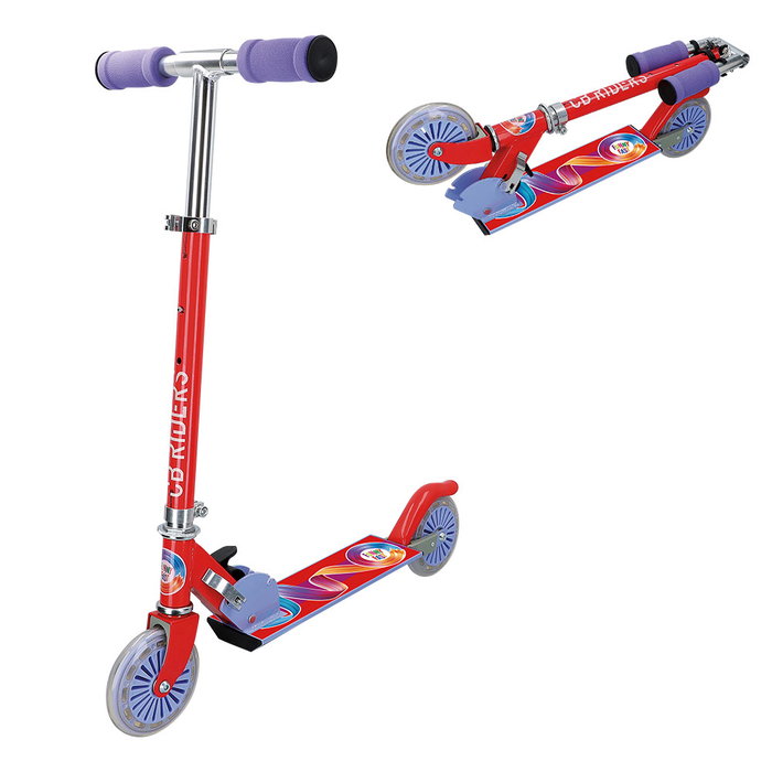 CB Riders Patinete de 2 ruedas rojo plegable