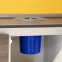 Emuca Cubo de basura empotrable para encimera de cocina Recycle, 1 vaso extraíble de 7 litros, Acero inoxidable y Plástico