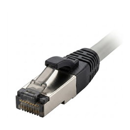 Synergy21 Patchkabel RJ45 CAT8.1 2000Mhz 0,5m gris S-STP S/FTP TPE LSZH SuperFlex AWG26