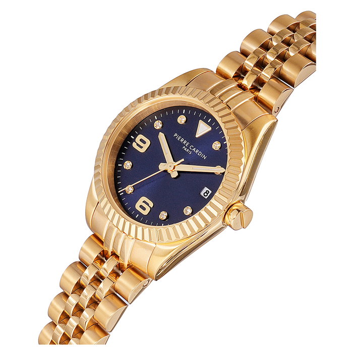 Pierre Cardin CF.1012.MG.3 Reloj de Mujer Dorado con Esfera Azul